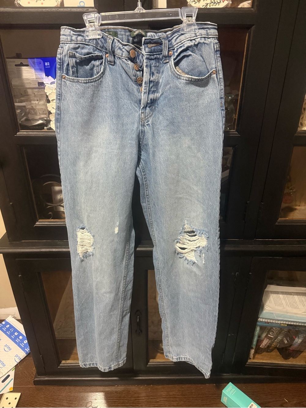 Womens Wild Fable high rise straight cut button up jeans - size 4